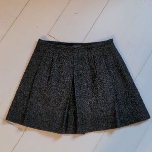 Black tweed mini skirt